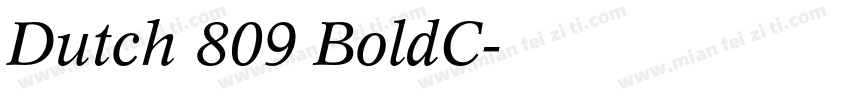 Dutch 809 BoldC字体转换